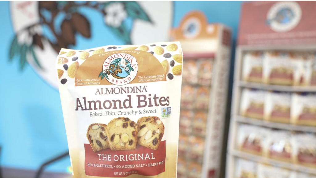 Bag of original Almondina brand almond bites.