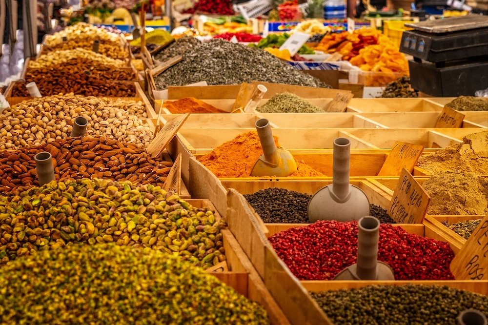 Dry spice bins. SQF certification is common with dry spice facilities.