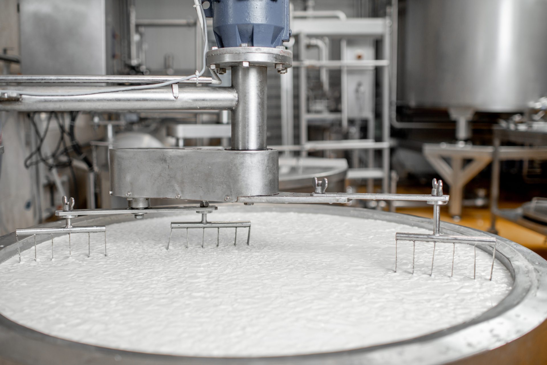 Validation and verification processes while making cheese in a food factory