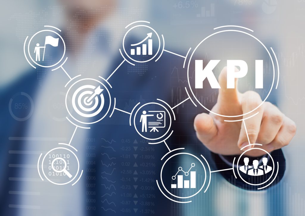 an introduction to key performance indicators with finger pointing at KPI letters in Bold.